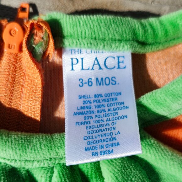 ADORABLE BAY PUMPKIN Costume 3-6 Months Children's Place - Picture 2 of 6